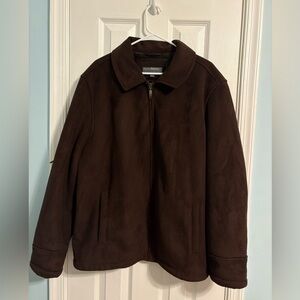 Perry Ellis Portfolio Brown Suede Jacket